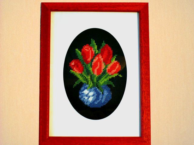 Maria: haftowane obrazy: kwiaty