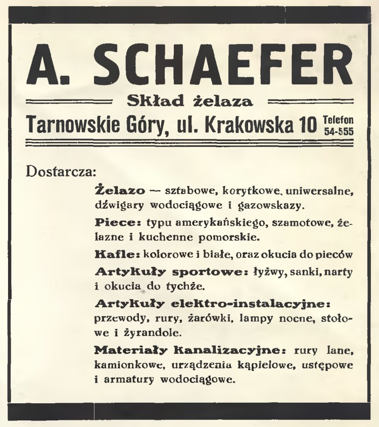 Dawne tarnogórskie reklamy