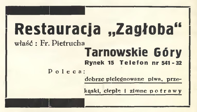Dawne tarnogórskie reklamy
